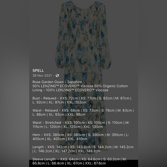 RARE Spell & The Gypsy Collective Rose Garden Gown - Picture 9 of 9